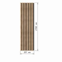3D acoustic wall panel Neman Bamboo 300x17x2780 mm Golden Rustic