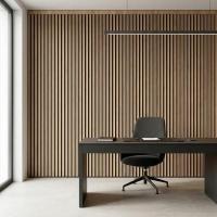 3D acoustic wall panel Neman Dies 300x17x2780 mm Holm Oak