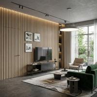 3D acoustic wall panel Neman Dies 300x17x2780 mm Wotan's Oak