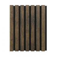 3D acoustic wall panel Neman Stripes 300x17x2780 mm Antique Oak