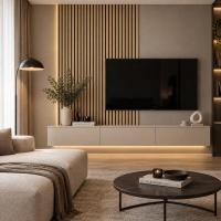 3D acoustic wall panel Neman Stripes 300x17x2780 mm Bolton Oak