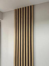 3D acoustic wall panel Neman Stripes 300x17x2780 mm Holm Oak