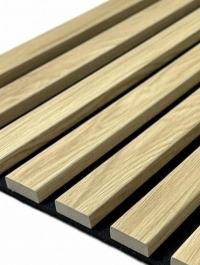 3D acoustic wall panel Neman Stripes 300x17x2780 mm Holm Oak