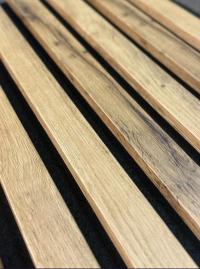 3D acoustic wall panel Neman Stripes 300x17x2780 mm Wotan's Oak