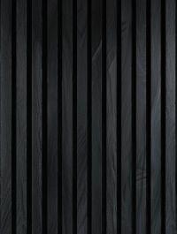 3D acoustic wall panel Neman Stripes 300x17x2780 mm Burnt Plywood