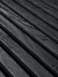 3D acoustic wall panel Neman Stripes 300x17x2780 mm Burnt Plywood