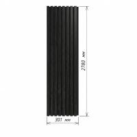 3D acoustic wall panel Neman Stripes 300x17x2780 mm Burnt Plywood