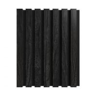 3D acoustic wall panel Neman Stripes 300x17x2780 mm Burnt Plywood