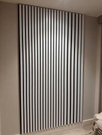 3D acoustic wall panel Neman Stripes 300x17x2780 mm Cashmere