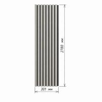 3D acoustic wall panel Neman Stripes 300x17x2780 mm Cashmere
