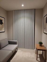 3D acoustic wall panel Neman Stripes 300x17x2780 mm Cashmere