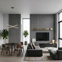 3D acoustic wall panel Neman Stripes 300x17x2780 mm Rustic Avignon