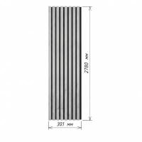 3D acoustic wall panel Neman Stripes 300x17x2780 mm Rustic Blanc
