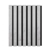 3D acoustic wall panel Neman Stripes 300x17x2780 mm Rustic Blanc