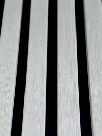 3D acoustic wall panel Neman Stripes 300x17x2780 mm Rustic Blanc
