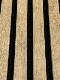 3D acoustic wall panel Neman Stripes 300x17x2780 mm Golden Rustic