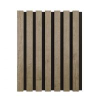 3D acoustic wall panel Neman Stripes 300x17x2780 mm Golden Rustic