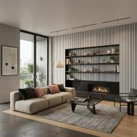 3D acoustic wall panel Neman Stripes 300x17x2780 mm Ultramat White