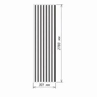 3D acoustic wall panel Neman Stripes 300x17x2780 mm Ultramat White