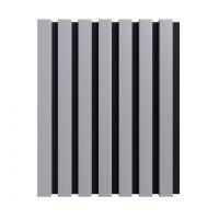 3D acoustic wall panel Neman Stripes 300x17x2780 mm Ultramat Grey