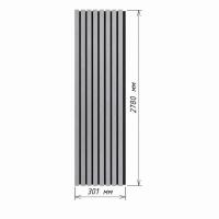 3D acoustic wall panel Neman Stripes 300x17x2780 mm Ultramat Grey