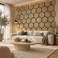 3D acoustic wall panel Neman Honeycomb 300x17x2780 mm Golden Craft Oak
