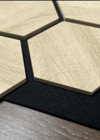 3D acoustic wall panel Neman Honeycomb 300x17x2780 mm Maple