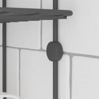 Угловая полка 3-уровневая с крючками матовый черный Tekno-Tel 14*26*62 см LM009H