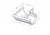 External gutter angle 90° graphite 90mm RainWay