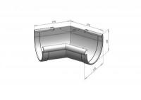Internal gutter angle 135° white 130mm RainWay
