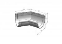 Internal gutter angle 135° graphite 90mm RainWay