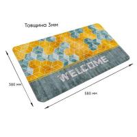 Влагопоглощающий коврик Sticker wall кубы Welcome 38*58CM*3MM (D) SW-00001561