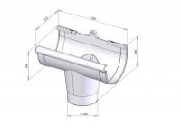 Gutter funnel white 130mm RainWay