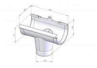 Воронка желоба белая 90мм RainWay