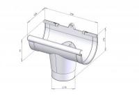 Воронка желоба серая 90мм RainWay