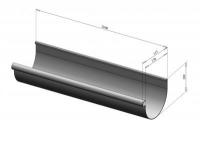 Graphite gutter 130mm L=2m RainWay