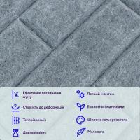 Звукоизоляционная панель Sticker wall 600х600х9мм Темно-серая SW-00002704