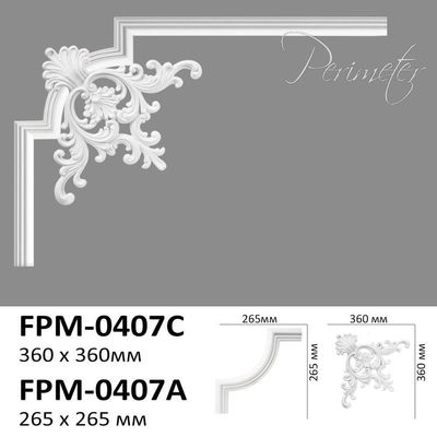 Corner element for moldings Perimeter FPM-0407C