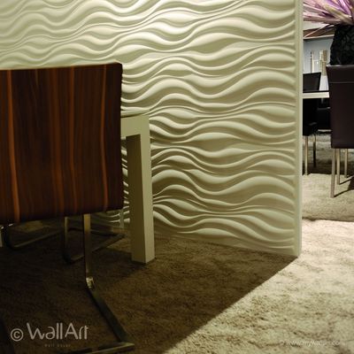 Gypsum 3D panel WallArt Waves