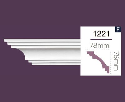 Smooth cornice Home Decor 1221 (2.44m) Flex