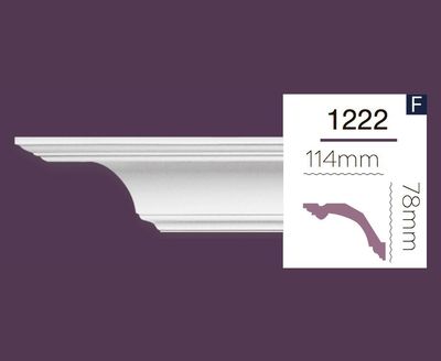 Smooth cornice Home Decor 1222 (2.44m) Flex