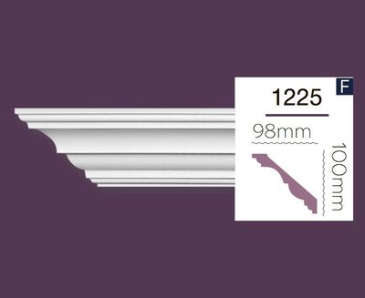 Smooth cornice Home Decor 1225 (2.44m) Flex