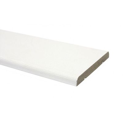 PVC trim straight 70 mm white