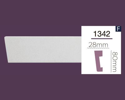 Polyurethane baseboard Home Decor 1342 (2.44m) Flexi
