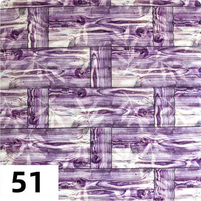 Self-adhesive 3D panel Sticker wall under brick Bamboo ID 51 Purple