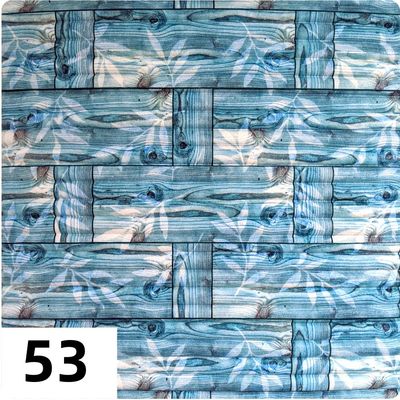 Self-adhesive 3D panel Sticker wall under brick Bamboo Id 53 Turquoise