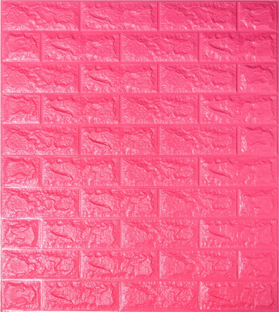 Self-adhesive 3D panel Sticker wall under brick Id 06 Dark pink SW-00000061