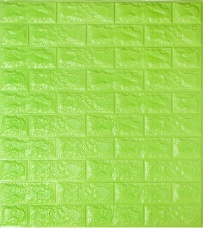 Самоклеюча 3D панель Sticker wall під цеглу Id 13 Зелений SW-00000051