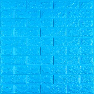 Самоклеющиеся 3D панель Sticker wall под кирпич Синий Id 3 SW-00000060