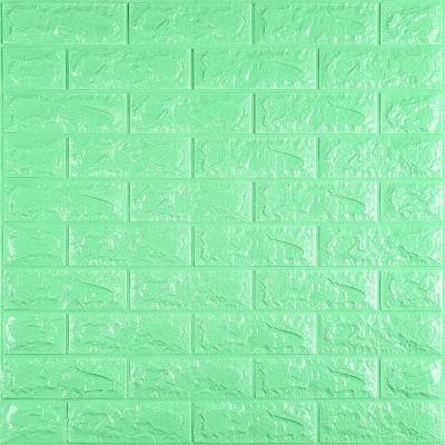 Самоклеюча 3D панель Sticker wall під цеглу зелена трава Id 12 SW-00000050